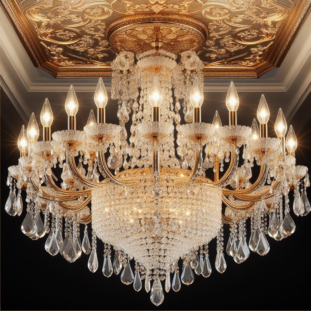 The Best 40 Wide Crystal Chandeliers with a Stunning Gold Finish