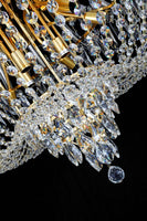 Chandelier Crystal 56" Wide 72-Lights Gold