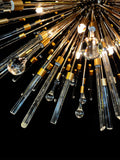 Sputnik Chandelier 34"Wide Gold Glass pendant Light