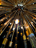 Sputnik Chandelier 34"Wide Gold Glass pendant Light