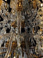 Chandelier Crystal 56" Wide 72-Lights Gold