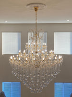 Maria Theresa 67" Wide Gold 45- light Crystal Chandelier