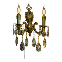 Bronze Handmade Wall Sconces, Crystal Wall lamps, lamps fixture 2 Lights